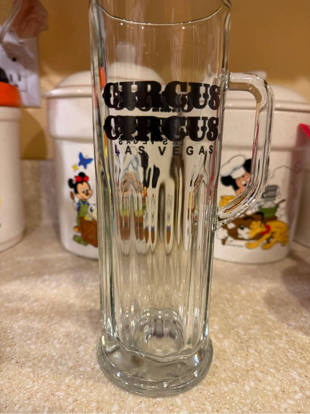 Las Vegas Circus Circus Tall Glass Beer Mug - Vintage